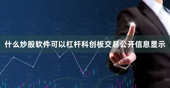 什么炒股软件可以杠杆科创板交易公开信息显示