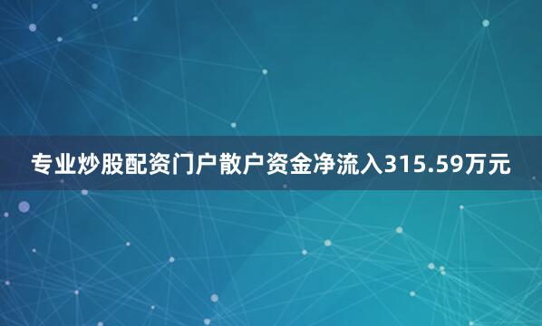 专业炒股配资门户散户资金净流入315.59万元