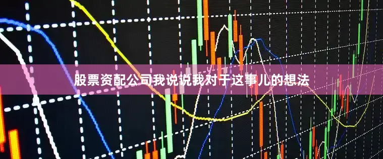 股票资配公司我说说我对于这事儿的想法